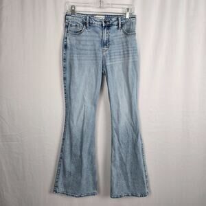 Abercrombie & Fitch the Vintage Flare High Rise Jean Women's 29 Blue Distress